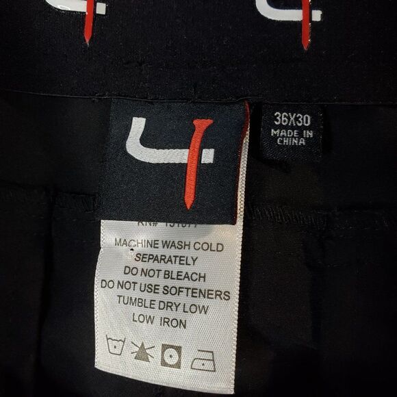 Mens NEW Short Par 4 Black Golf Pants Trousers The Pavin 36x30 - Picture 8 of 12